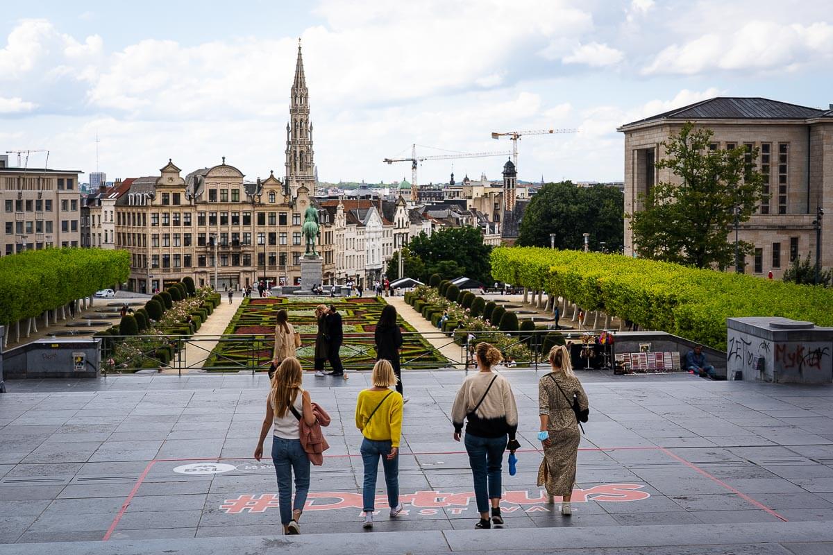 Mont des Arts viewpoint in Brussels