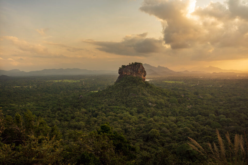 Landscape picture of Sigiriya Rock, Sri Lanka